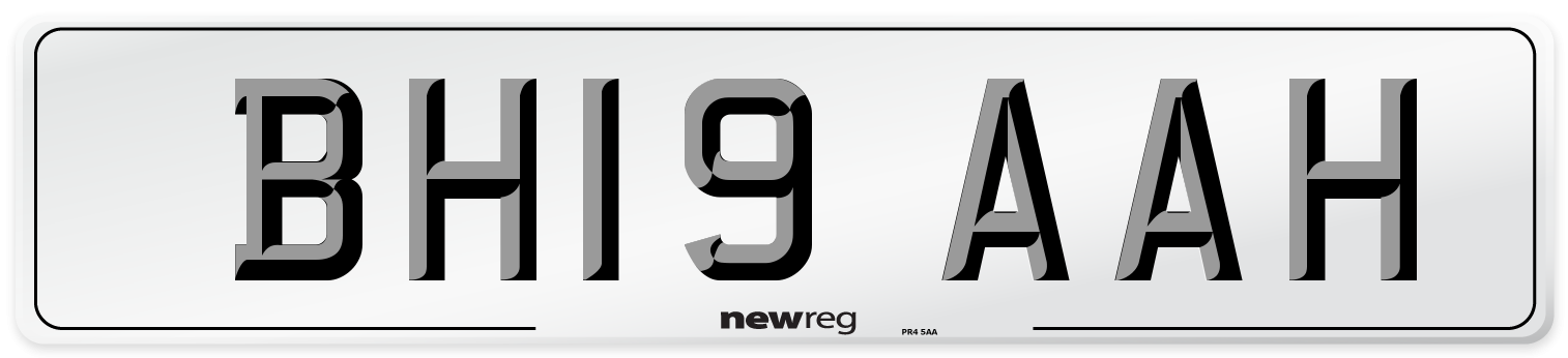 BH19 AAH Number Plate from New Reg